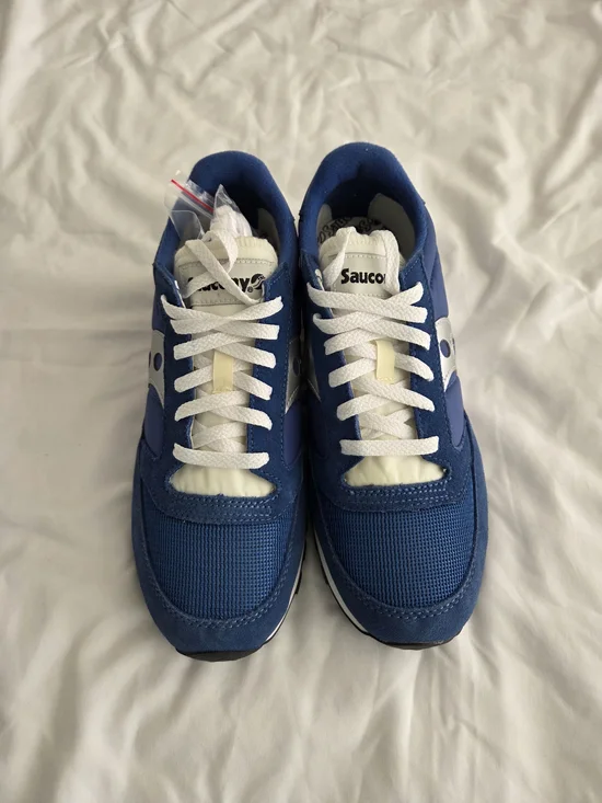 Saucony Blue Retro Runner Sneakers NWOB Sz 10 - Picture 2 of 6